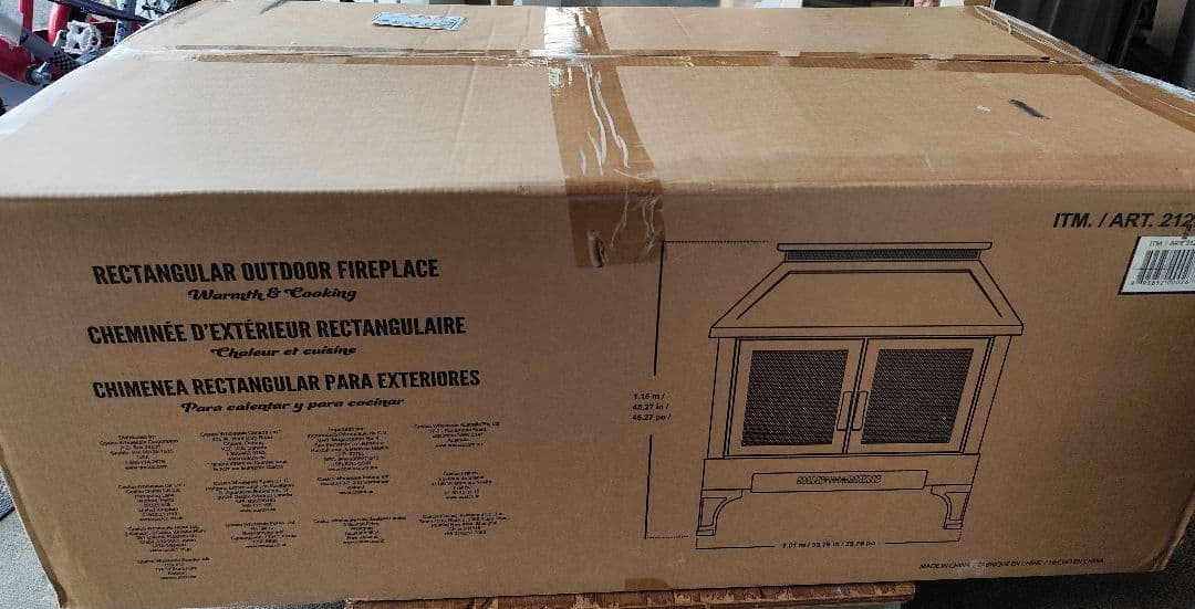 屋外用長方形暖炉 880°F