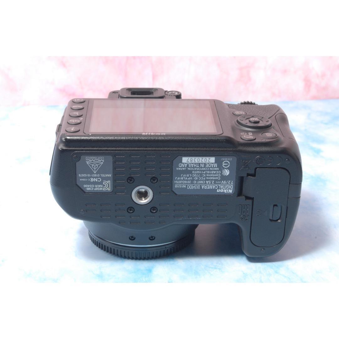 ニコン D3400★一眼レフカメラ★ショット数少★手ぶれ補正★スマホ転送★