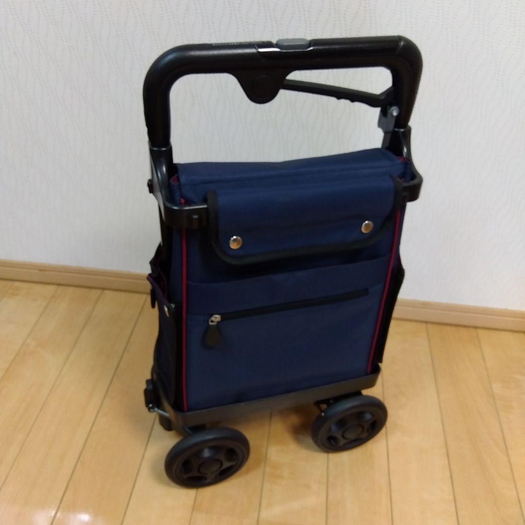 須恵廣工業　ウォーキングキャリー　アイカートネオ　横押し式　ネイビー　中古美品