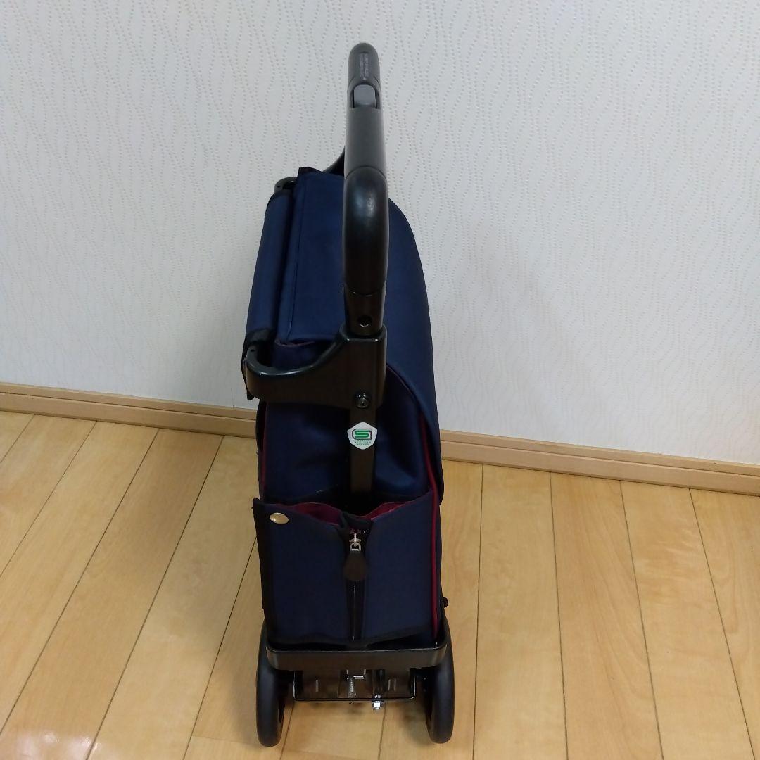 須恵廣工業　ウォーキングキャリー　アイカートネオ　横押し式　ネイビー　中古美品
