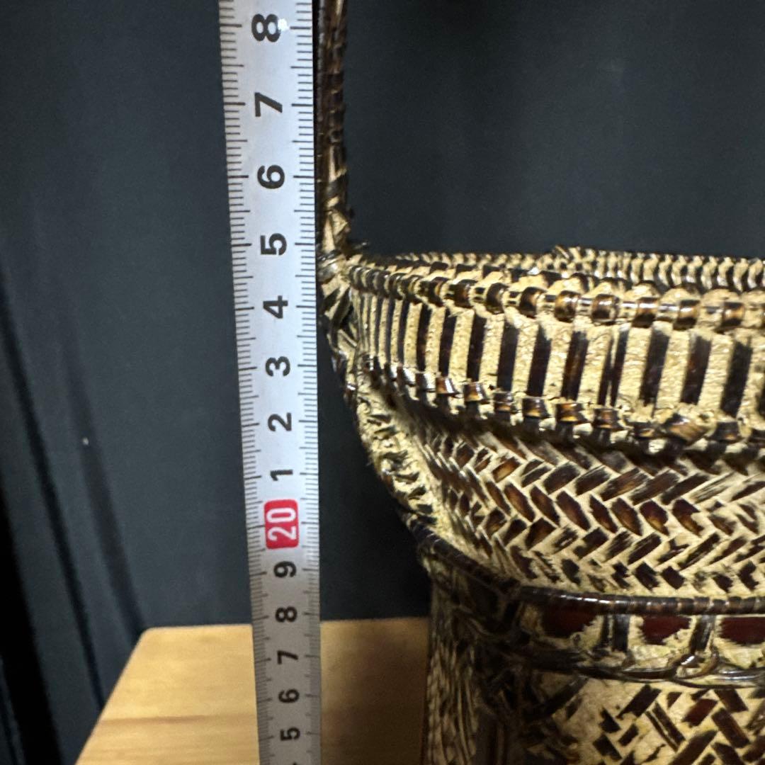 網代花籠 竹籠 花籠 花入れ かご 花器 竹細工 華道 茶道具 和風 レトロ