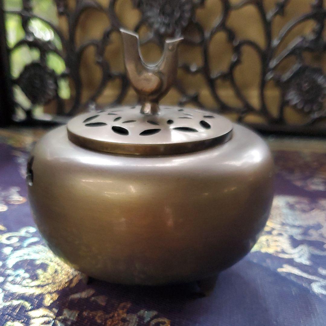 銅器 香炉 七宝透かし(*ˊ˘ˋ*)。♪:*°