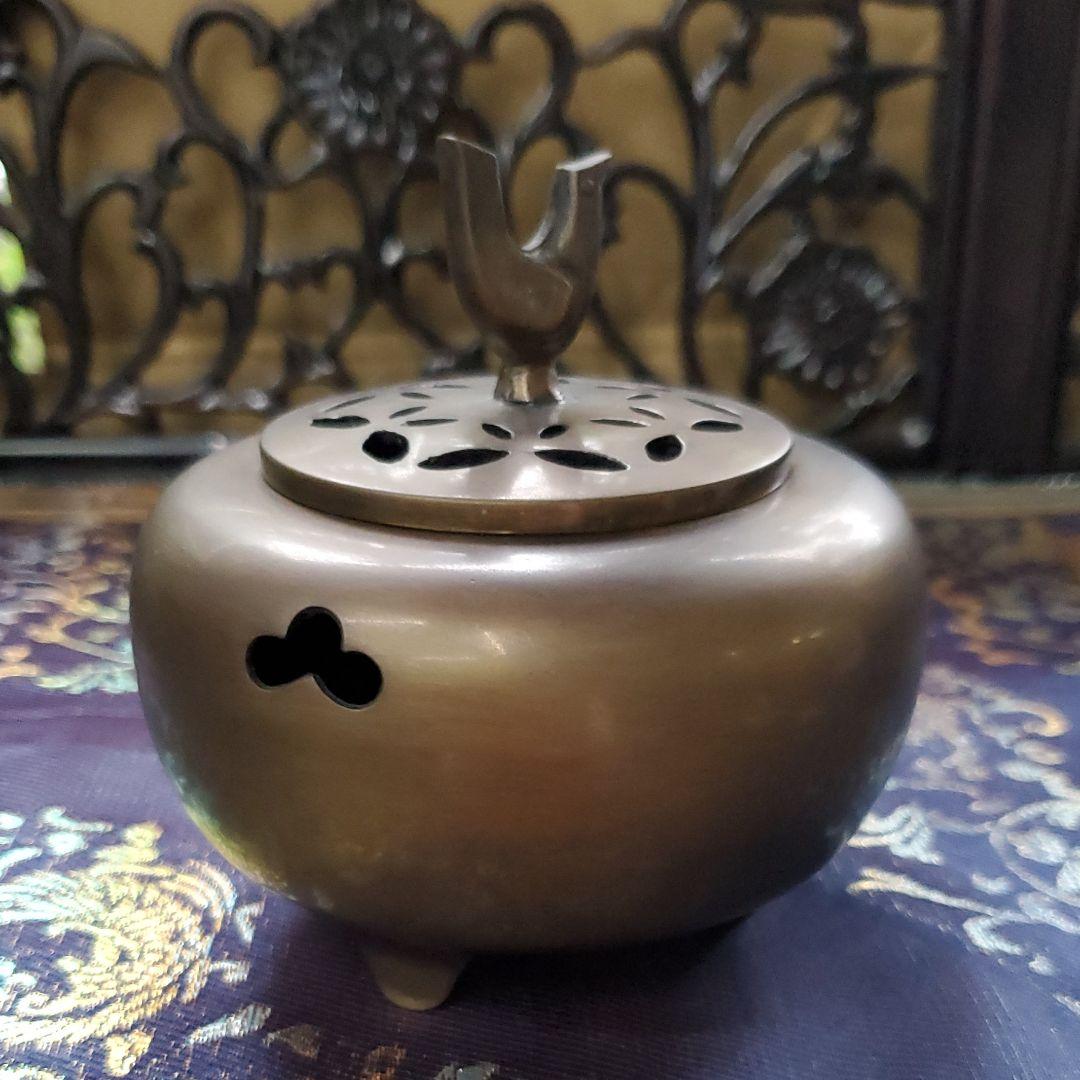 銅器 香炉 七宝透かし(*ˊ˘ˋ*)。♪:*°