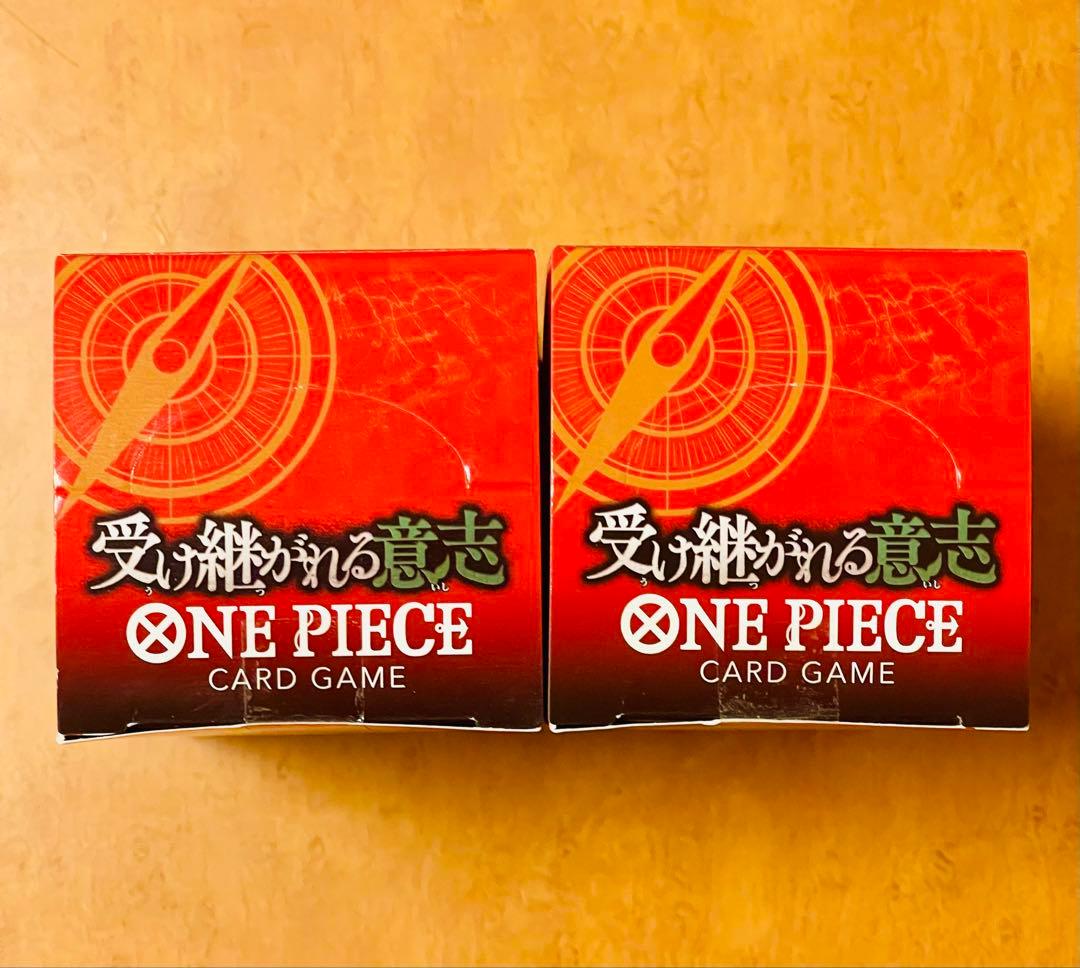 新品未開封テープ付き ワンピースカード 受け継がれる意志 2BOX