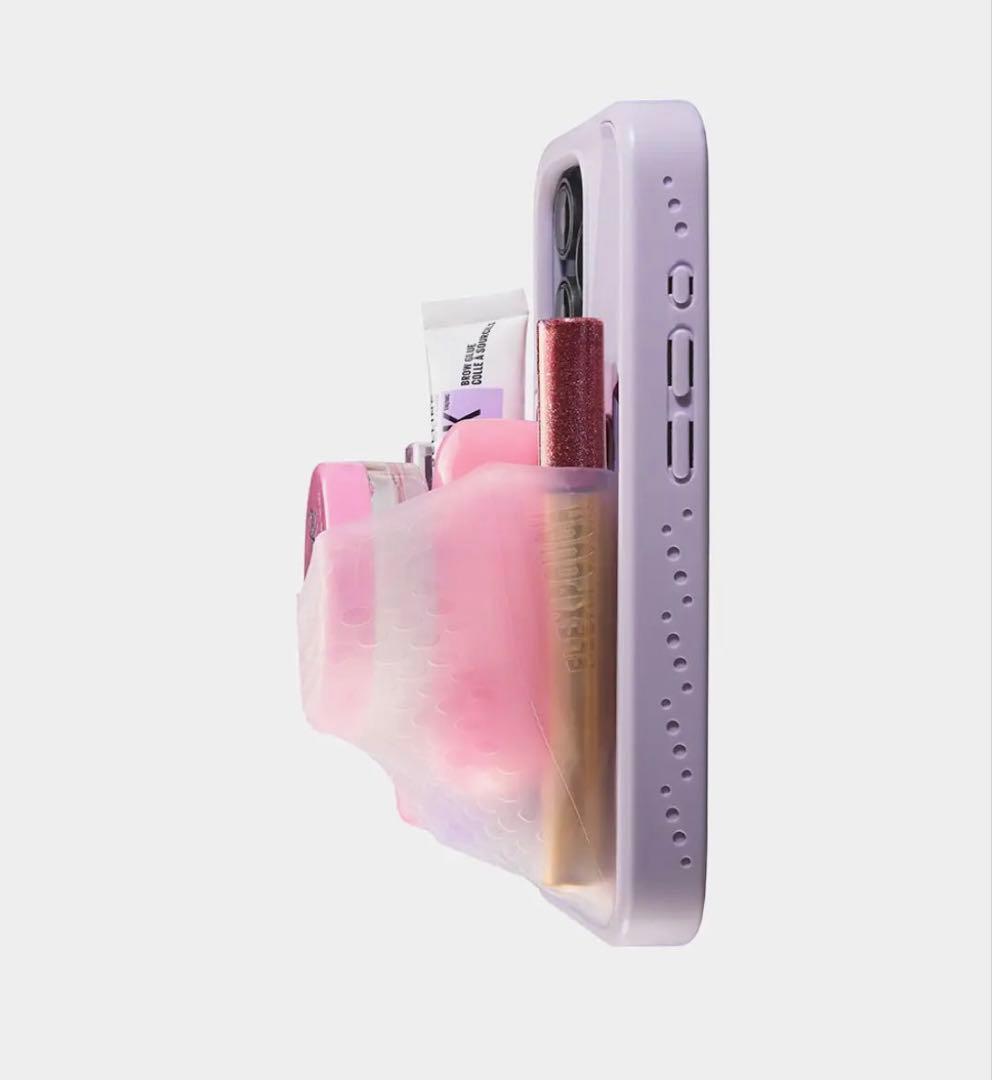 収納付きラベンダーiPhoneケース