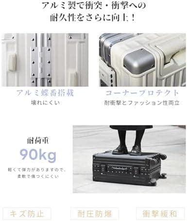 スーツケース キャリーケース 機内持ち込み可 超軽量 TSAロック シルバー M