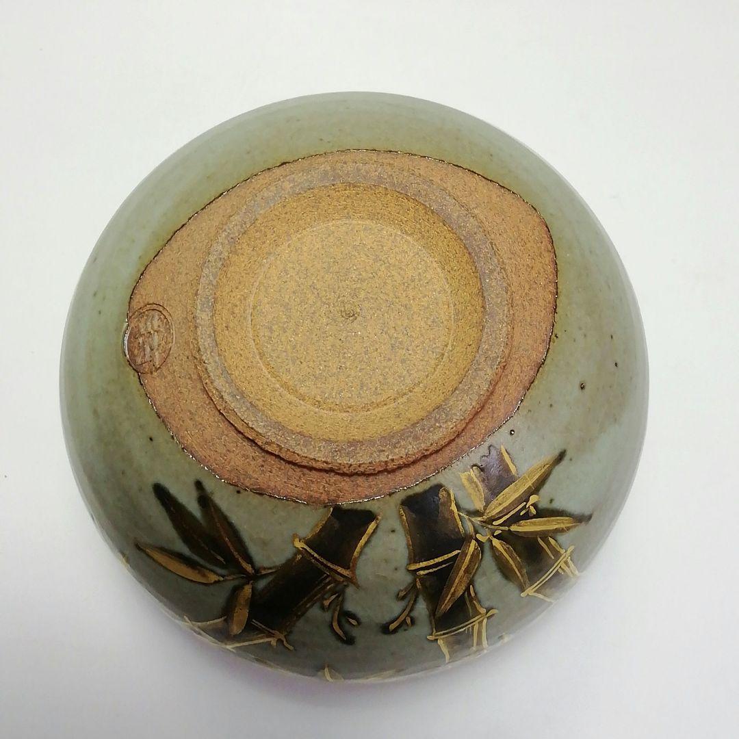 Ｓ６００　茶碗　『竹之絵』『小峠丹山造』　共箱　抹茶碗　茶道具