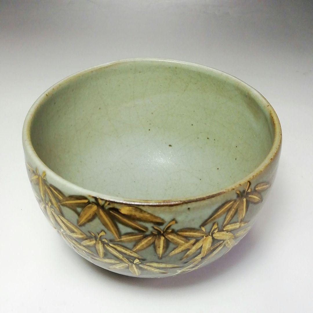 Ｓ６００　茶碗　『竹之絵』『小峠丹山造』　共箱　抹茶碗　茶道具