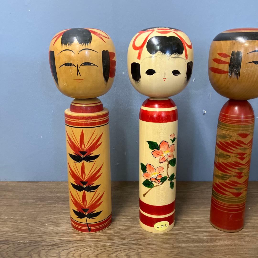 D-2 昭和レトロ 伝統工芸品 伝統こけし 13体まとめ売り 銘入り 作家物
