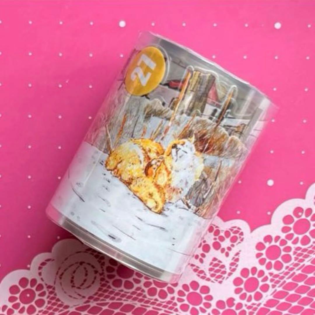 PET 6cm×10m 冬 ダイカット加工 海外マスキングテープ　風景　家