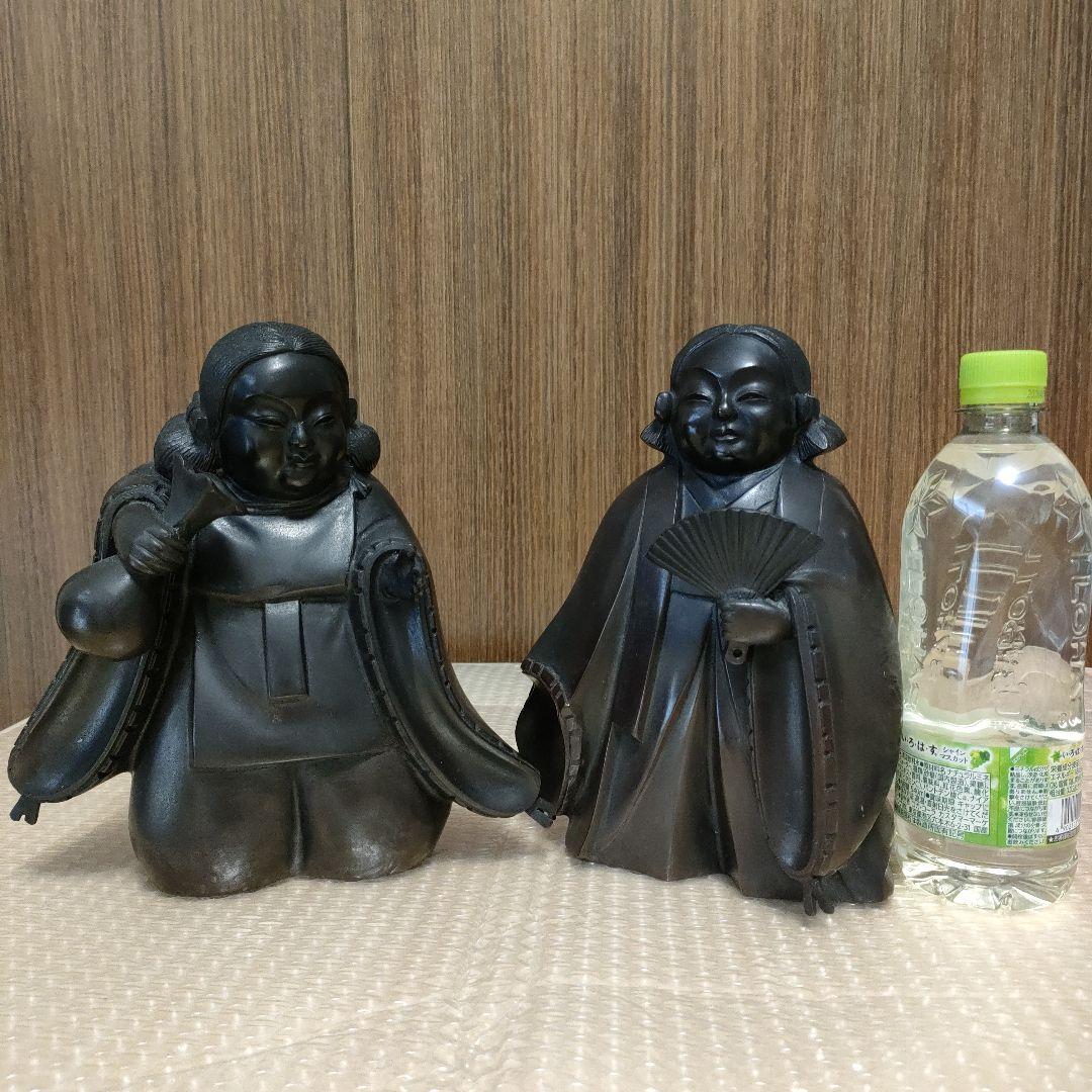 ブロンズ 置物 二体　中古　日本製