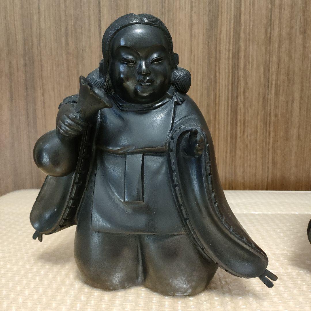 ブロンズ 置物 二体　中古　日本製