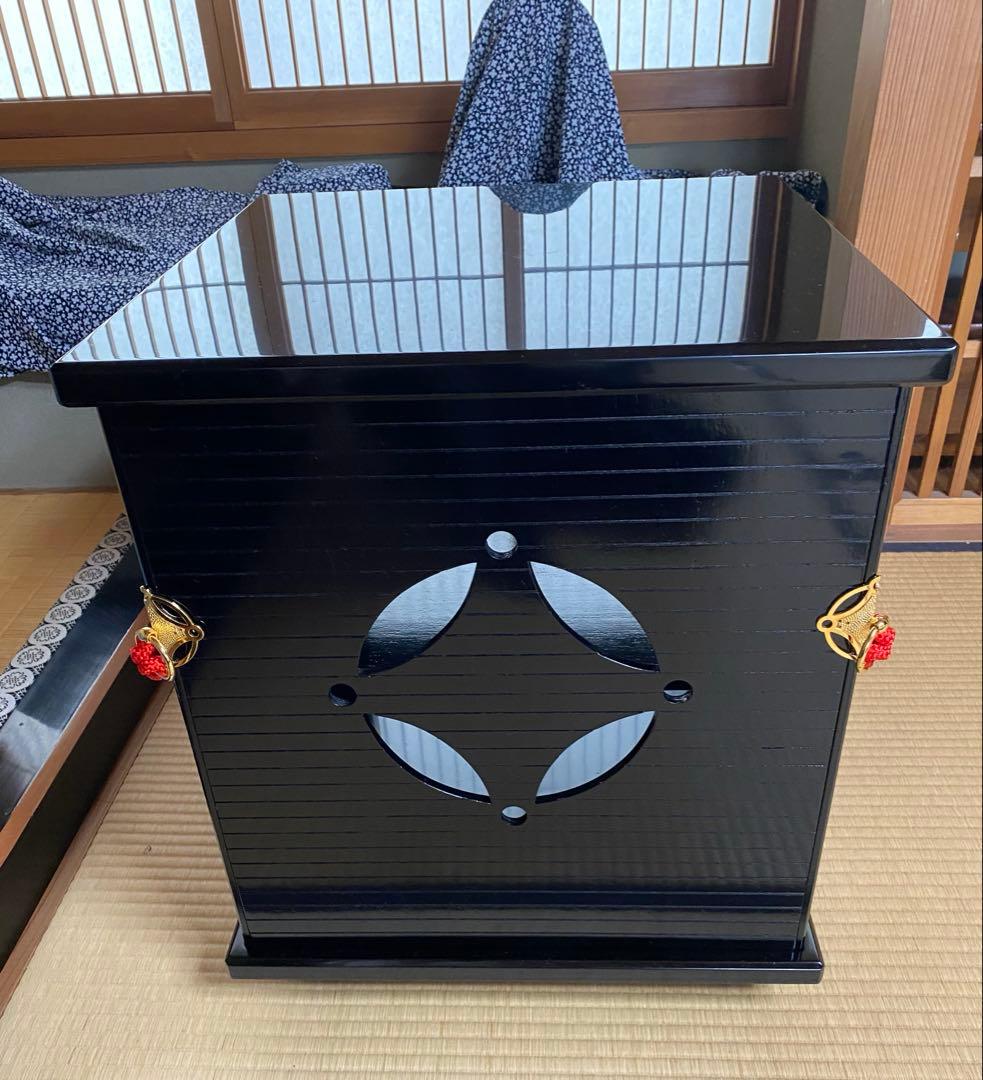 茶道具/御園棚セット②立礼棚 裏千家 淡々斎好写 丸炉 電熱器 畳み椅子×2脚