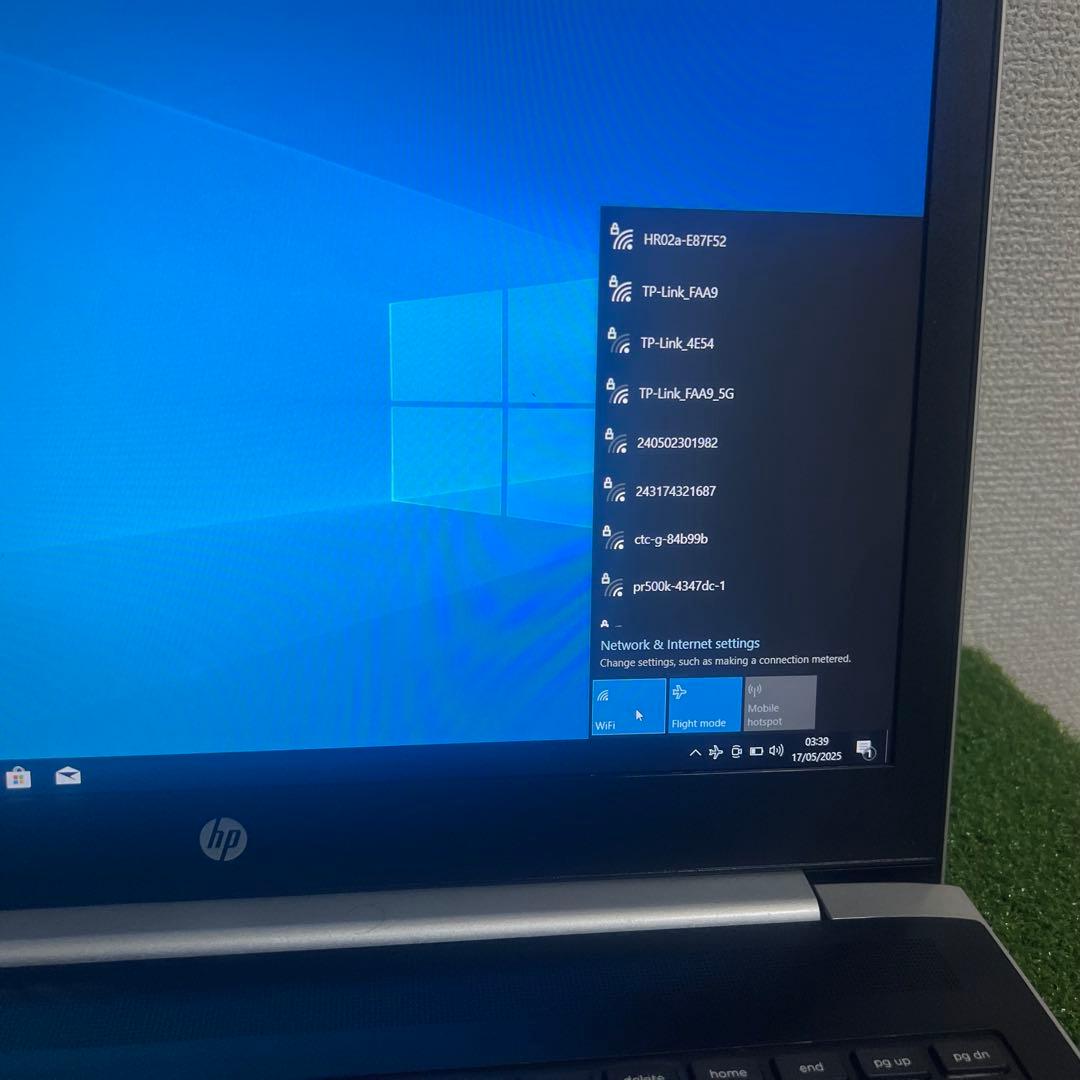 HP ノートPC 15.6インチ　i3 7020U 8GB 128GB SSD