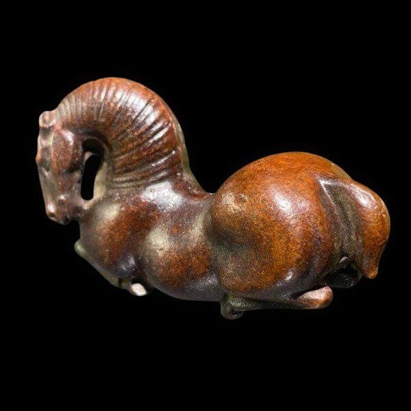 レトロ 銅製 唐馬 戦馬 十二支 午 置物 茶寵 筆架 鎮尺装飾品 工芸品