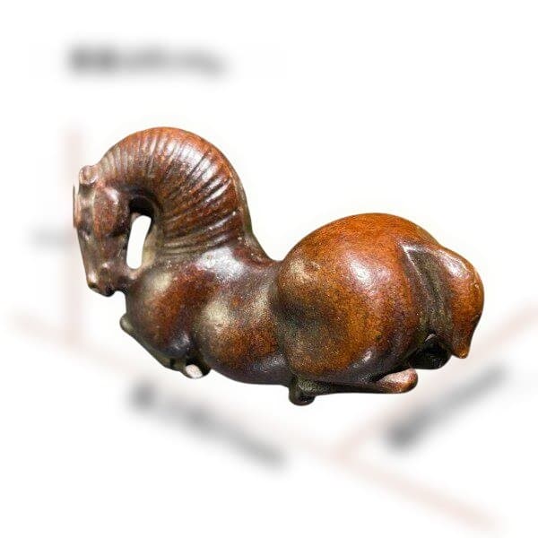 レトロ 銅製 唐馬 戦馬 十二支 午 置物 茶寵 筆架 鎮尺装飾品 工芸品