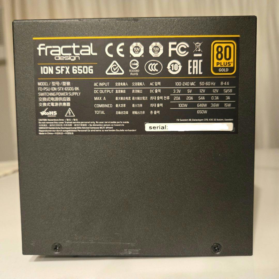 Fractal Design ION SFX-L 650G 650W 電源