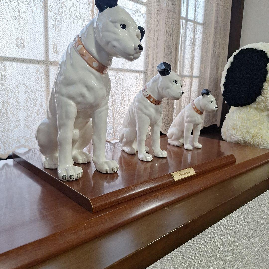 Pioneer 陶器製犬の置物3体セット
