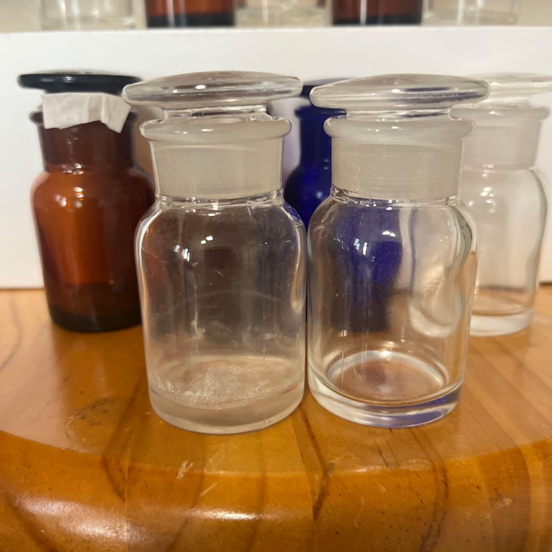 ◆未使用品◆ 昭和レトロ　アンティーク　薬瓶セット10点セット 保存瓶　ガラス