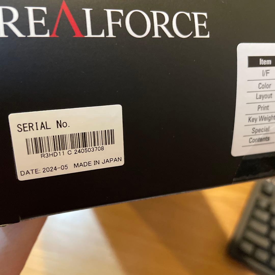 REALFORCE R3HD11英語配列 45g