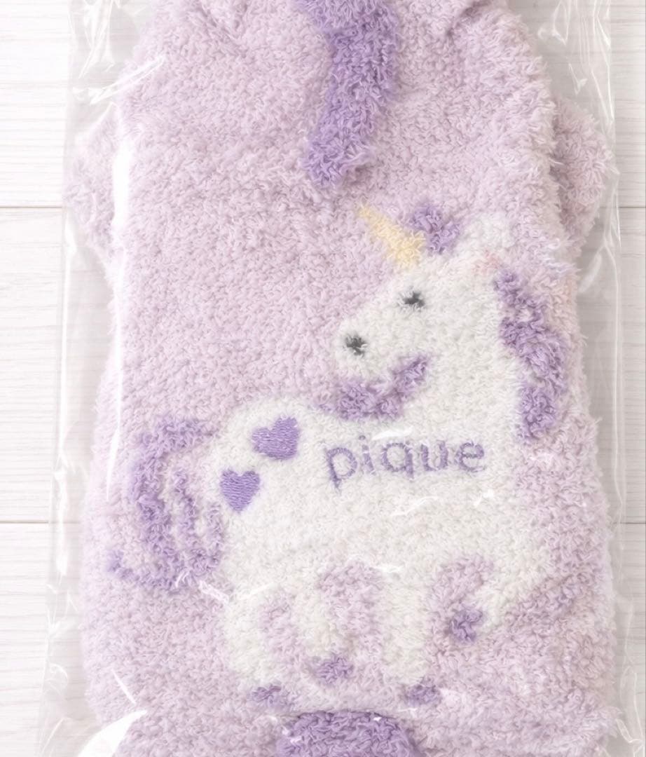 ジェラートピケ　【CAT&DOG】 ジェラートユニコーンケープ　ラベンダーL
