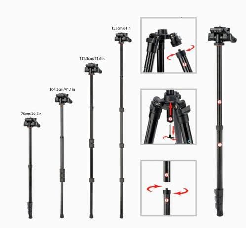 BONFOTO B73A 三脚 アルミ製 専用ショルダーケース付、未使用品★