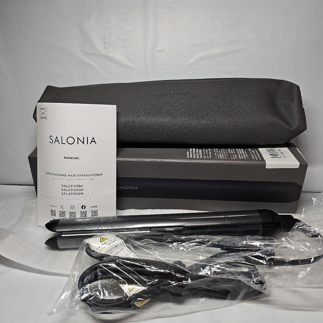 SALONIA ストレートヘアアイロン ブラック 24mm SAL23105BK