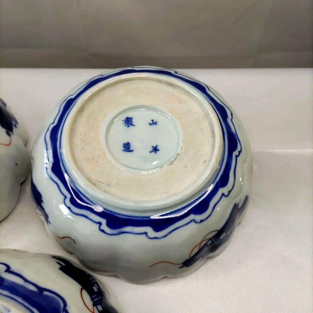 有田焼　伊万里焼　古伊万里　金彩　色絵　6寸皿　なます皿　小皿　小鉢　3客セット