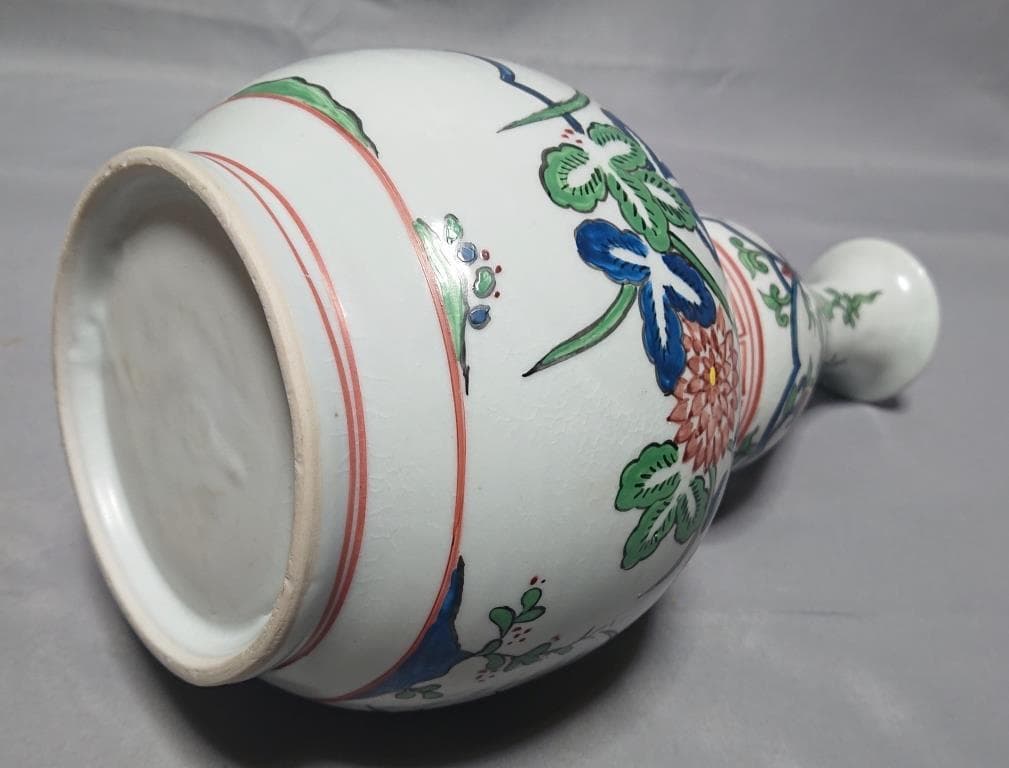 明　萬歴年間　（1573～1619年）　五彩色絵鳳凰文瓶　39.6㎝