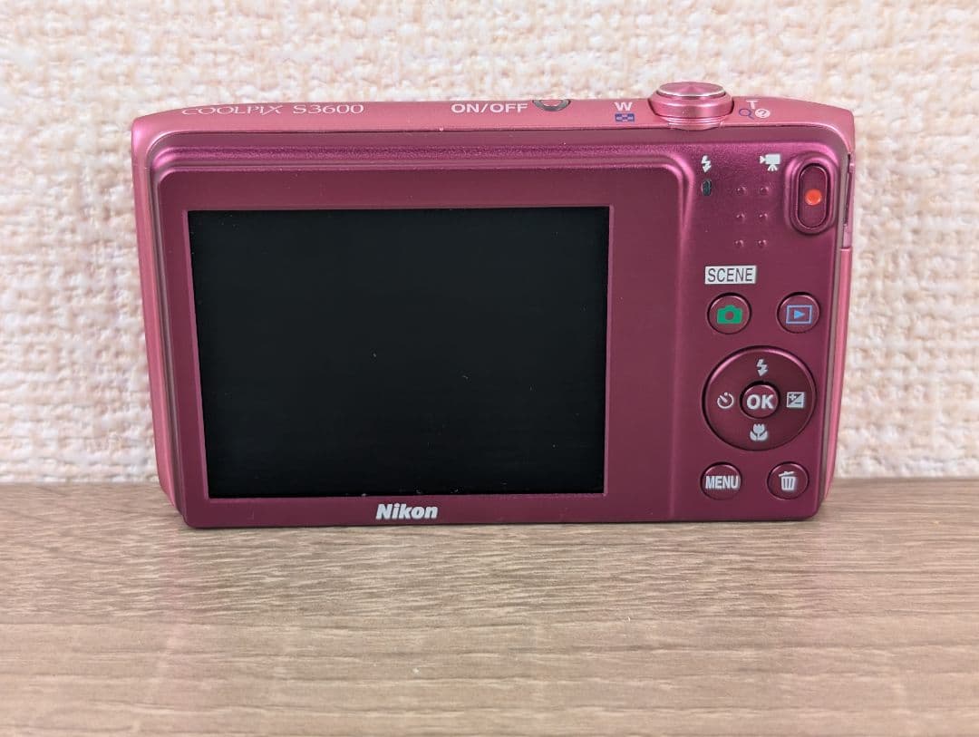【外観美品・訳あり品】Nikon COOLPIX S3600 ピンク コンデジ