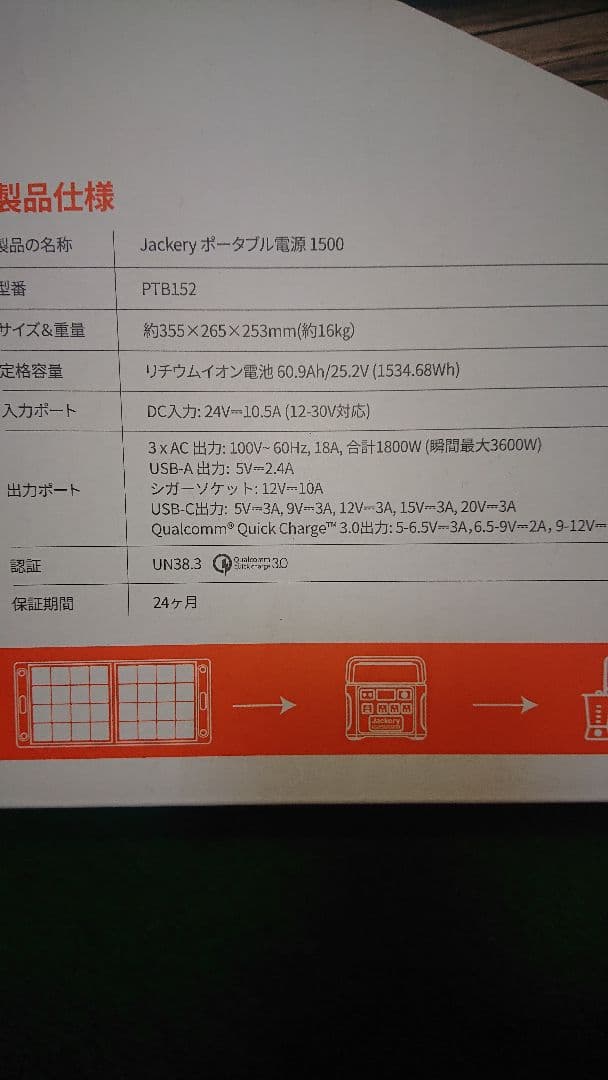 Jackery ポータブル電源 1500W