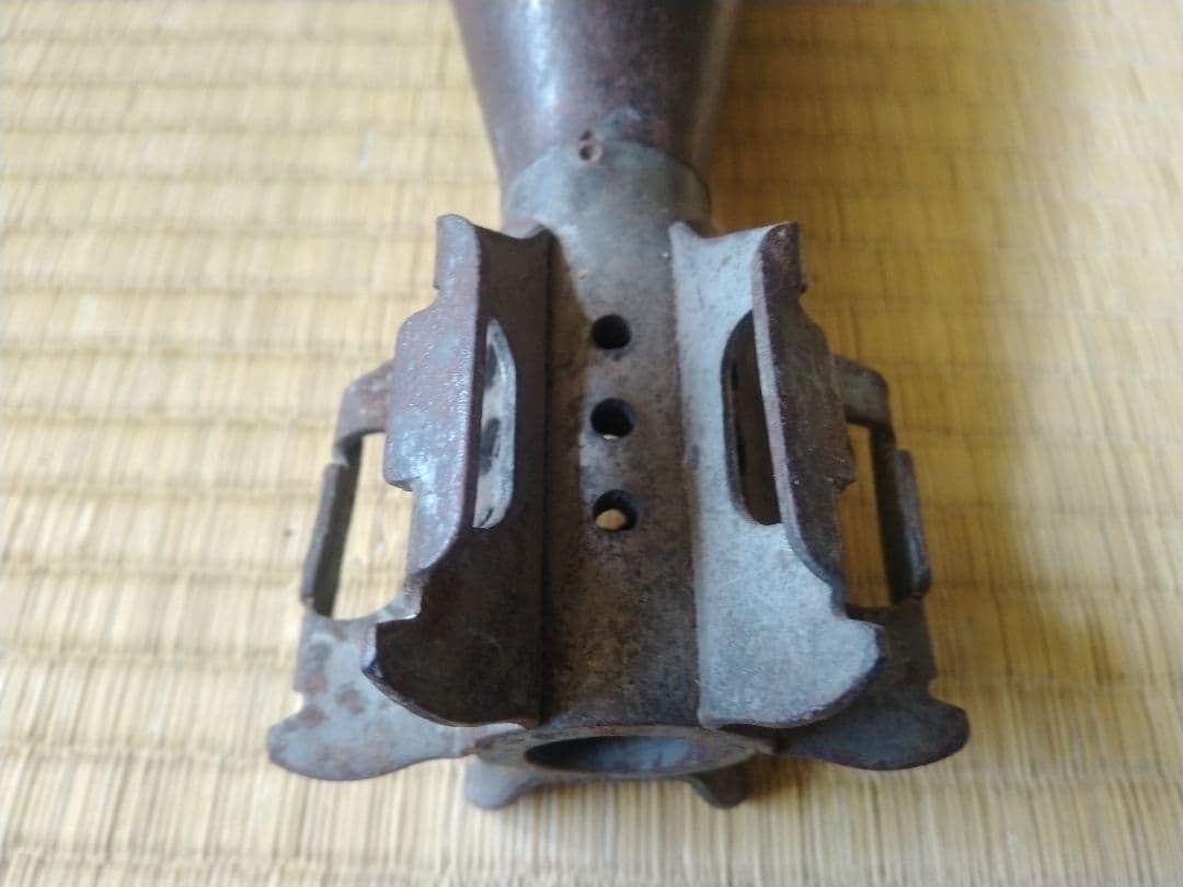 第二次世界大戦頃　迫撃砲砲弾頭　見立て花入れ　金属工芸　茶道　華道　ミリタリー