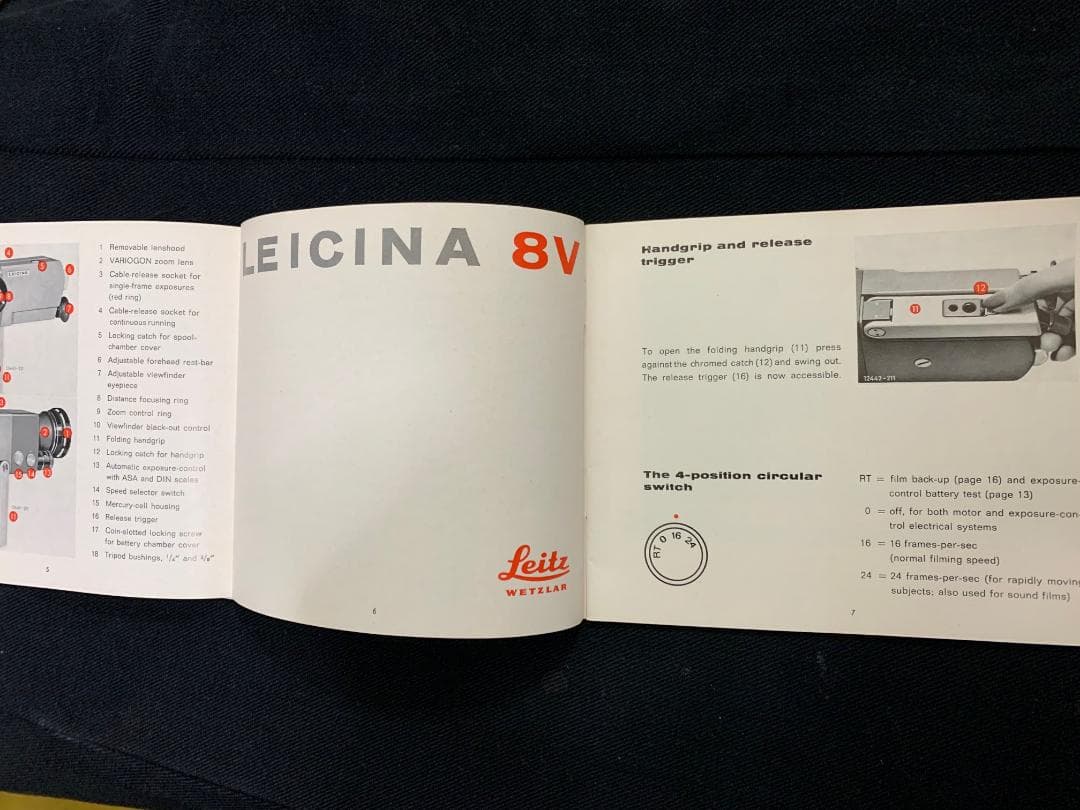 ライカ Leitz LEICINA 8V 1963年使用説明書 英語版 大変貴重