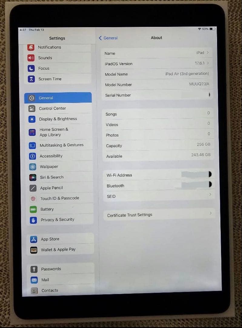 iPad Air第3世代 256GB Wifi+Apple Pencil セット