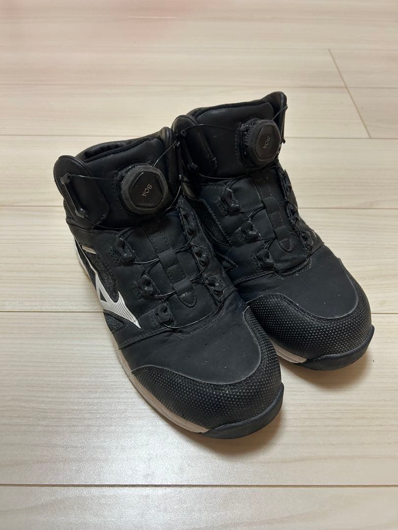 MIZUNO BOA セーフティーシューズ 安全靴 ブラック 黒26.5