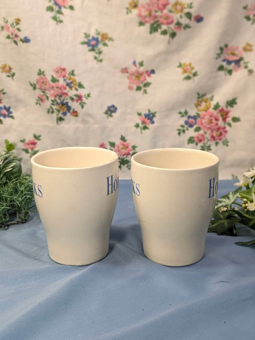 イギリス アンティーク Horlicks 陶器製 マグカップ ペア ２個セット
