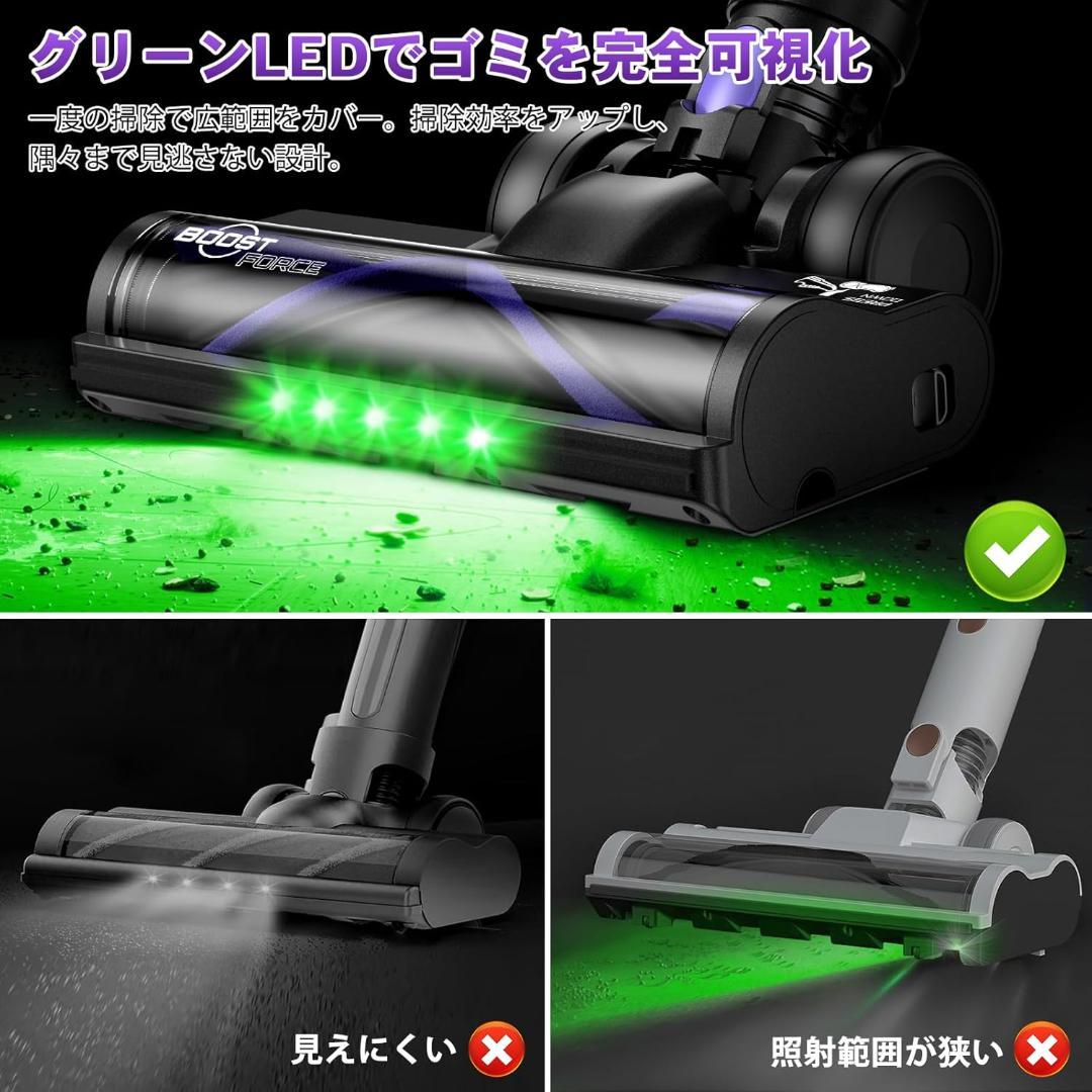 新品 未開封 コードレス掃除機 90Kpa 強力吸引 自立式 軽量 LED