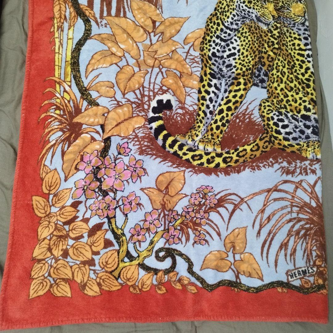 【希少】エルメス HERMES 『ジャングルラブ』　超大判　ビーチタオル