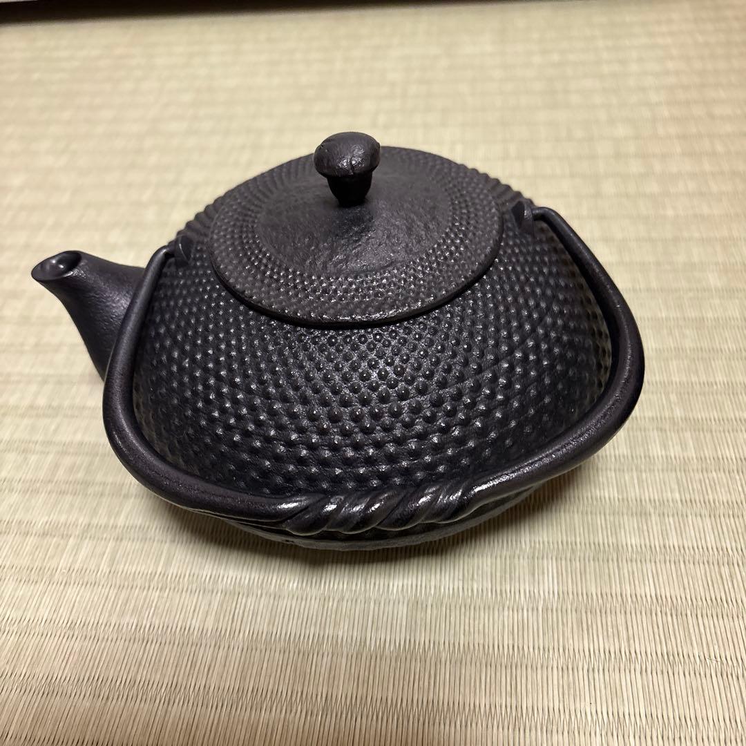 南部鉄器　宝生堂　及富　鉄瓶　茶こぼし　豆皿セット