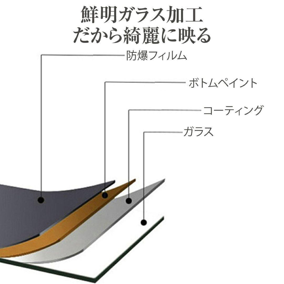 ミラー スタンド 全身鏡 140cmx30cm ブラック 1420
