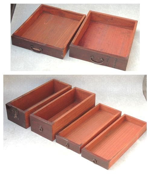 時代物 船箪笥 舟箪笥 鉄金具装飾 約11kg /船金庫 小箪笥 時代箪笥