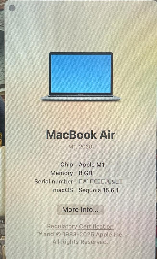 MacBook Air M1 8GB RAM 512GB US配列キーボード