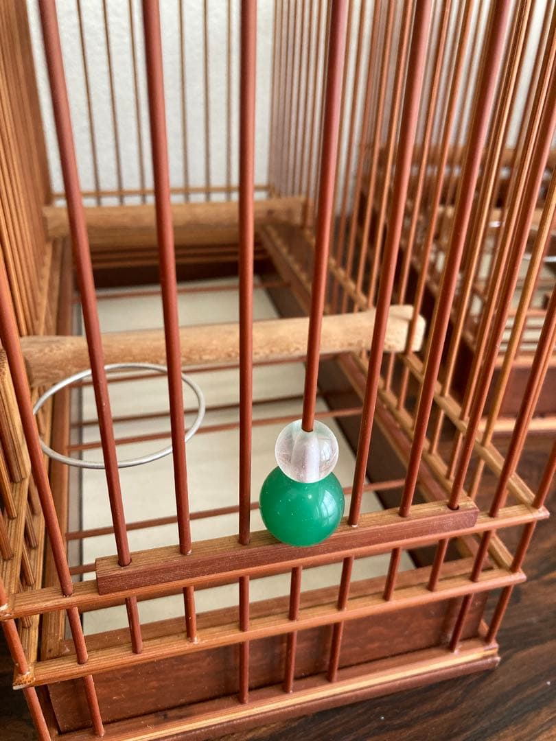 新品未使用品　竹細工　メジロ籠　6個　屋久杉使用の寝かせ箱セット