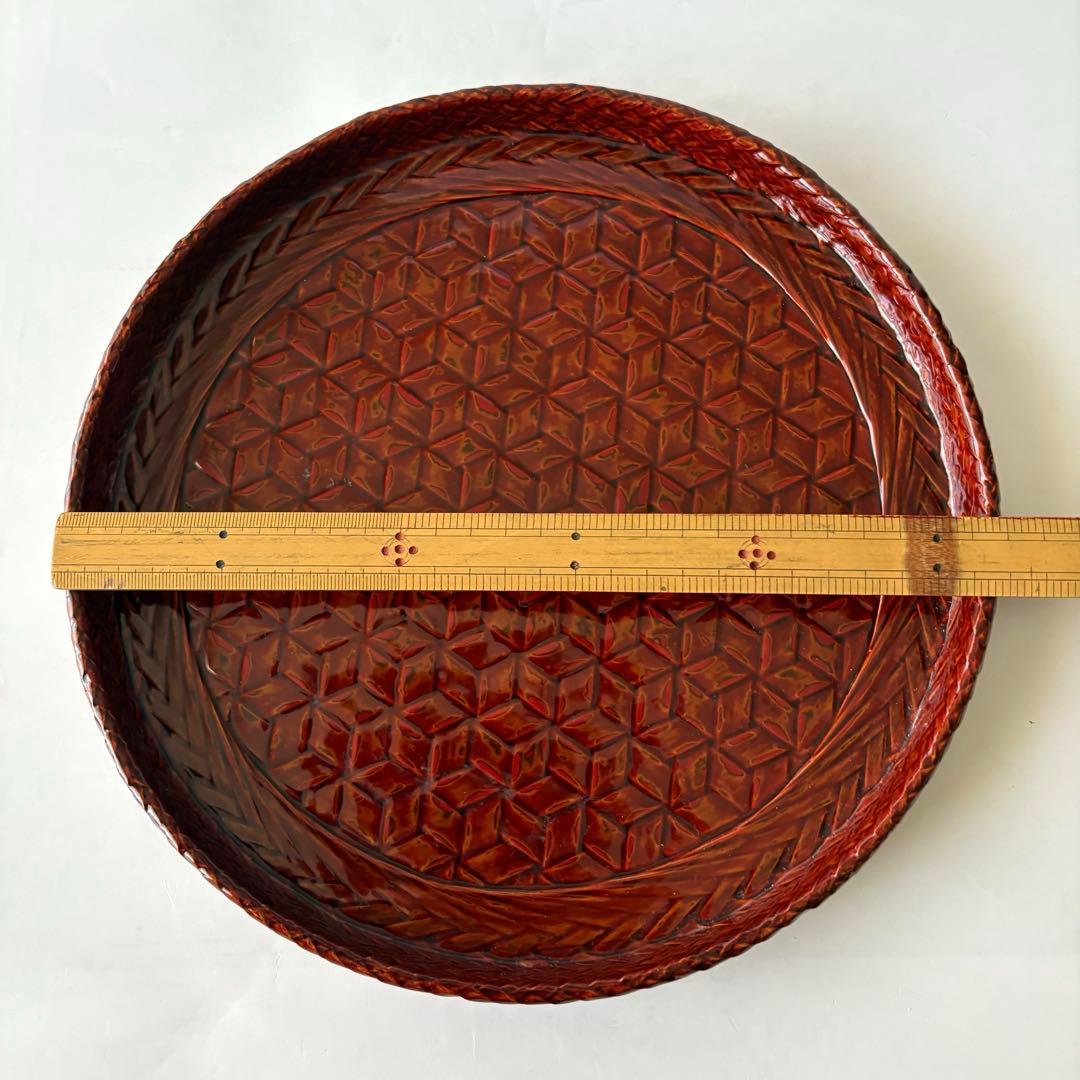藍胎漆器　お盆　36cmから27cm 4枚セット