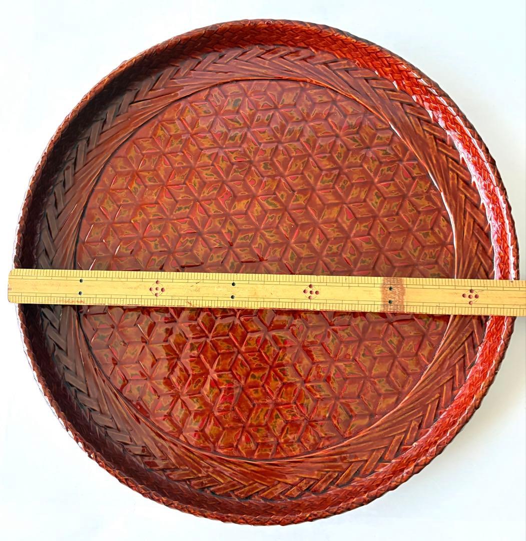 藍胎漆器　お盆　36cmから27cm 4枚セット