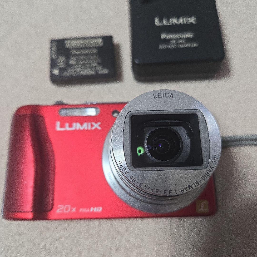 LUMIX DMC-TZ30 レッド 20倍ズーム 純正バッテリー·充電器付き
