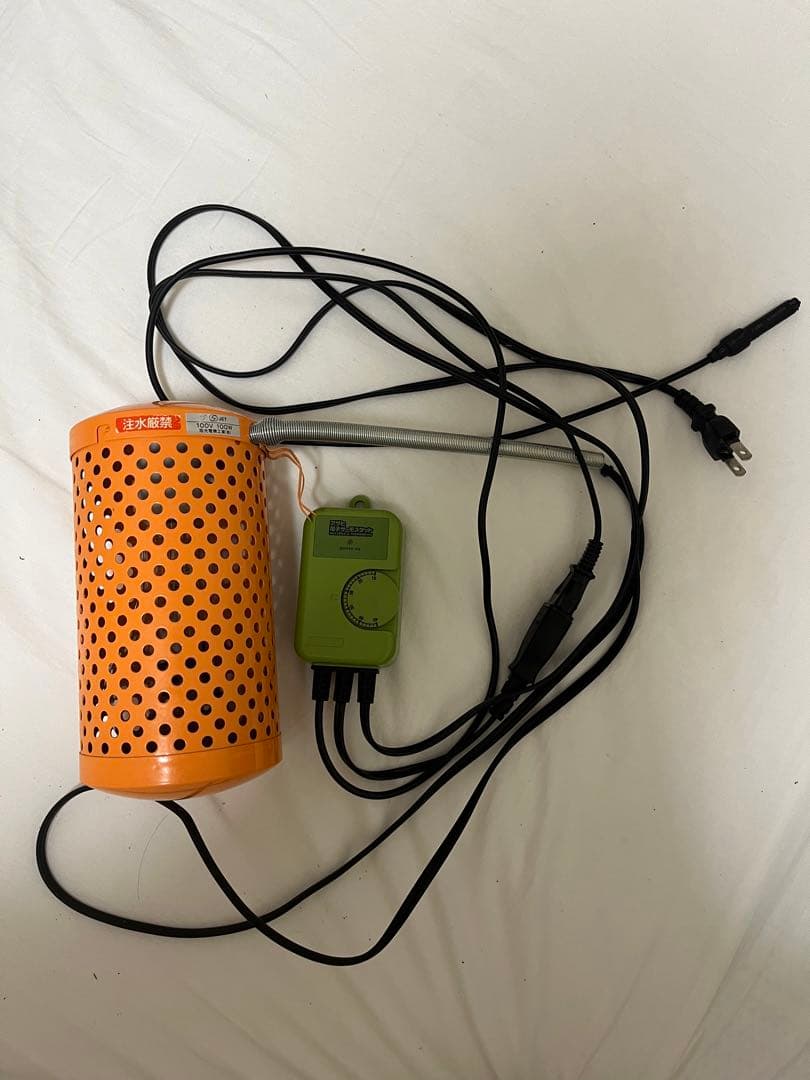 アサヒ ペットヒーター 電子サーモスタット 保温 100w 新品電球つき