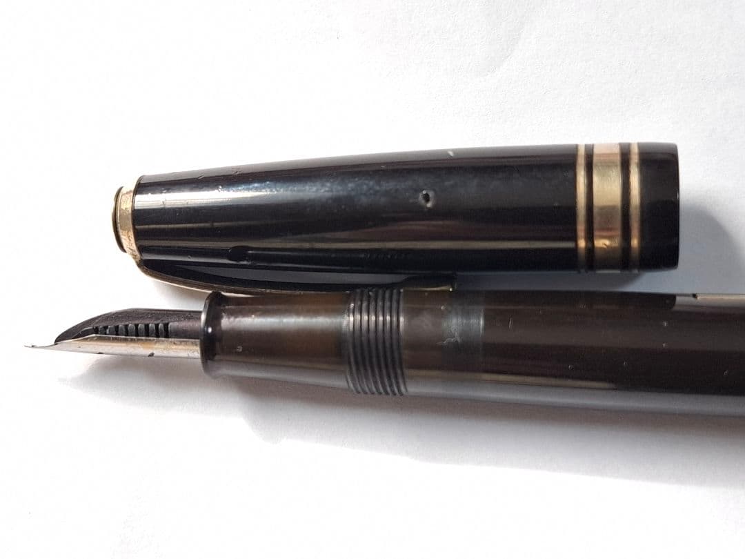 50年代　PILOT　レバーフィラー式万年筆　warranted　ワランテッド