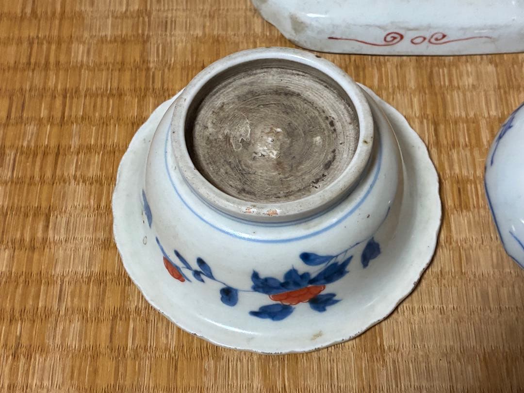 古伊万里 伊万里 色絵 金彩 四角鉢 小鉢 小皿 豆皿 三点 まとめて 時代物