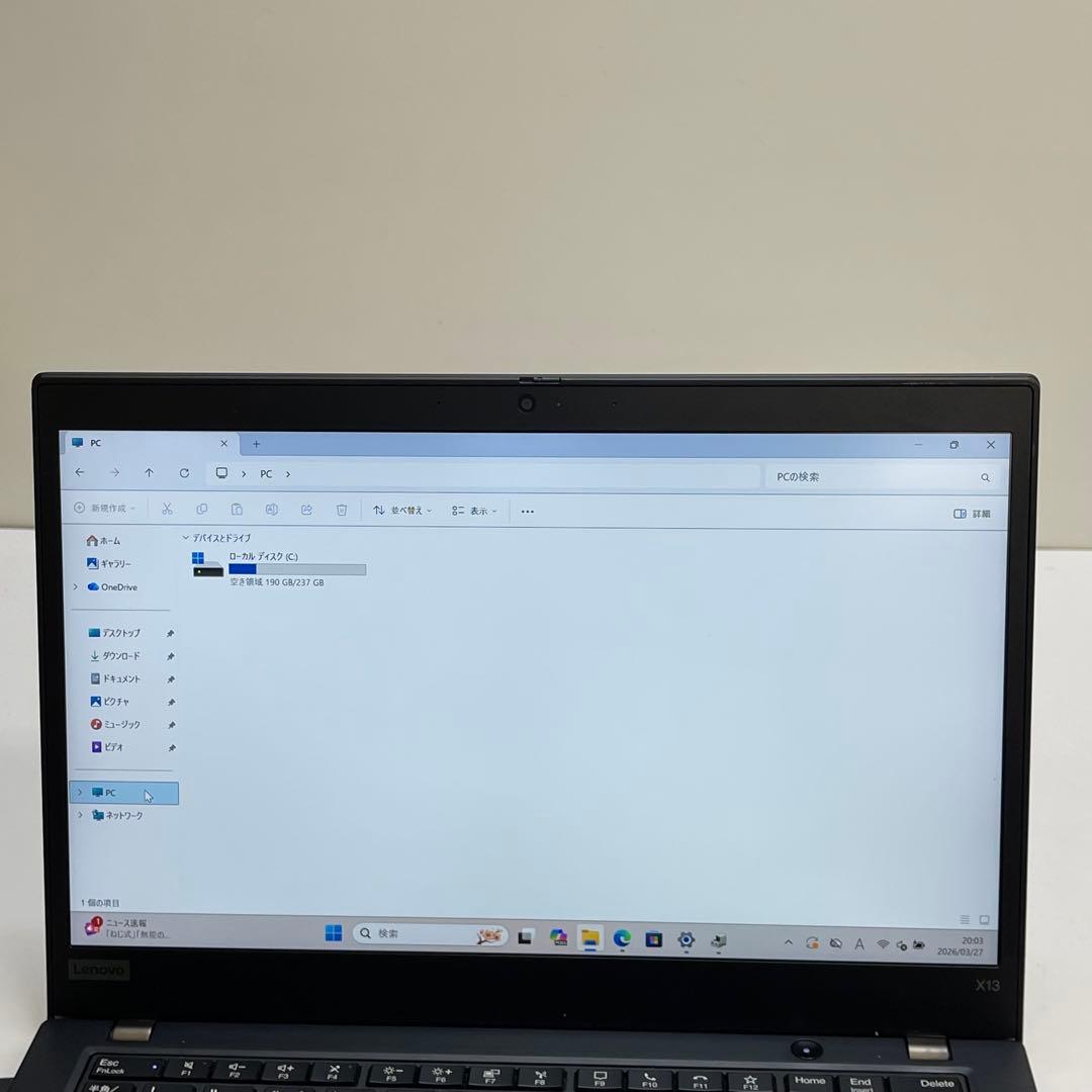 レノボThinkpad X13 Gen 1 i7-10510U 16GB 256
